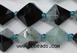 CAG5498 15.5 inches 18*18mm faceted bicone agate gemstone beads