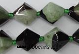 CAG5499 15.5 inches 18*18mm faceted bicone agate gemstone beads