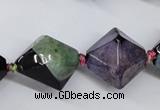 CAG5501 15.5 inches 20*20mm faceted bicone agate gemstone beads