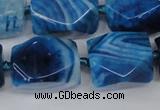 CAG5511 15.5 inches 16*17*22mm faceted nuggets agate beads