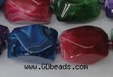 CAG5513 15.5 inches 16*17*22mm faceted nuggets agate beads