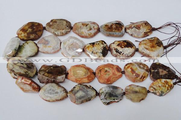 CAG5534 15.5 inches 20*25mm - 25*32mm freeform agate gemstone beads