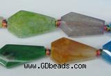 CAG5570 15 inches 12*23mm - 15*25mm faceted nuggets agate beads