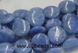 CAG559 16 inches 12mm flat round blue agate gemstone beads wholesale