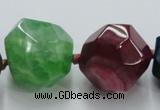 CAG5590 15 inches 10*12mm - 25*27mm faceted nuggets agate beads