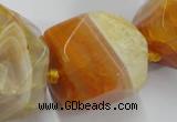 CAG5595 15 inches 12*14mm - 24*25mm faceted nuggets agate beads