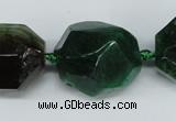 CAG5609 15 inches 22*25mm faceted nuggets agate gemstone beads