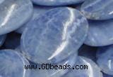 CAG562 16 inches 30*40mm oval blue agate gemstone beads wholesale