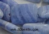 CAG565 16 inches 22*30mm rectangle blue agate beads wholesale