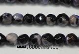 CAG5655 15 inches 4mm faceted round fire crackle agate beads