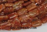 CAG569 15.5 inches 8*12mm rectangle natural fire agate beads