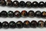 CAG5692 15 inches 8mm faceted round fire crackle agate beads