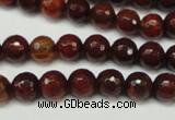 CAG5699 15 inches 8mm faceted round fire crackle agate beads