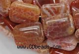 CAG570 15.5 inches 22*30mm rectangle natural fire agate beads