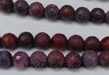 CAG5704 15 inches 8mm faceted round fire crackle agate beads