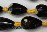 CAG5738 15 inches 15*20mm faceted teardrop fire crackle agate beads