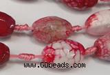 CAG5791 15 inches 13*18mm faceted rice fire crackle agate beads