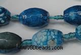 CAG5792 15 inches 13*18mm faceted rice fire crackle agate beads