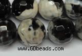 CAG5876 15 inches 18mm faceted round fire crackle agate beads