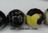 CAG5881 15 inches 20mm faceted round fire crackle agate beads