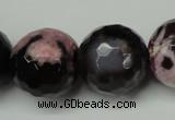 CAG5884 15 inches 20mm faceted round fire crackle agate beads