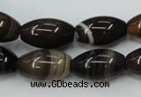 CAG5913 15 inches 12*20mm rice Madagascar agate gemstone beads