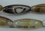 CAG5914 15 inches 10*30mm rice Madagascar agate gemstone beads