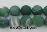 CAG5927 15 inches 10mm round matte druzy agate beads wholesale