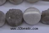 CAG5985 15.5 inches 16mm coin grey agate gemstone beads