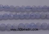 CAG5995 15.5 inches 4mm faceted round blue lace agate beads