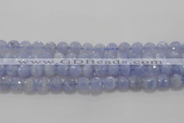 CAG5998 15.5 inches 10mm faceted round blue lace agate beads