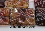 CAG6085 15.5 inches 20*20mm wavy square dragon veins agate beads