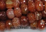 CAG613 15.5 inches 10*14mm faceted rondelle natural fire agate beads