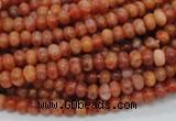 CAG614 15.5 inches 4*6mm rondelle natural fire agate beads