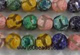 CAG6141 15 inches 10mm faceted round tibetan agate gemstone beads