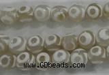 CAG6170 15 inches 8mm faceted round tibetan agate gemstone beads