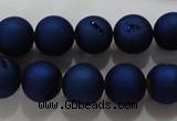 CAG6242 15 inches 8mm round plated druzy agate beads wholesale