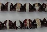 CAG6362 15 inches 8mm faceted round tibetan agate gemstone beads