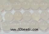 CAG6502 15.5 inches 8mm round Brazilian white agate beads