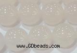 CAG6505 15.5 inches 14mm round Brazilian white agate beads