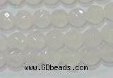 CAG6512 15.5 inches 8mm faceted round Brazilian white agate beads