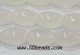 CAG6526 15.5 inches 10*14mm rice Brazilian white agate beads