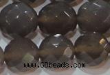 CAG6540 15.5 inches 18mm faceted round Brazilian grey agate beads