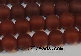 CAG6553 15.5 inches 7mm round matte red agate beads wholesale