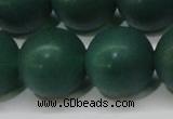 CAG6573 15.5 inches 16mm round matte green agate beads wholesale