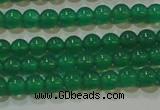 CAG6602 15.5 inches 3mm round green agate gemstone beads