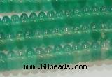 CAG6620 15.5 inches 3*6mm rondelle green agate gemstone beads