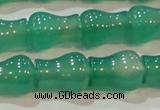 CAG6626 15.5 inches 9*11mm vase-shaped green agate gemstone beads