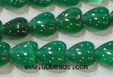 CAG6630 15.5 inches 8*8mm heart green agate gemstone beads