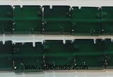 CAG6636 15.5 inches 10*10mm square green agate gemstone beads